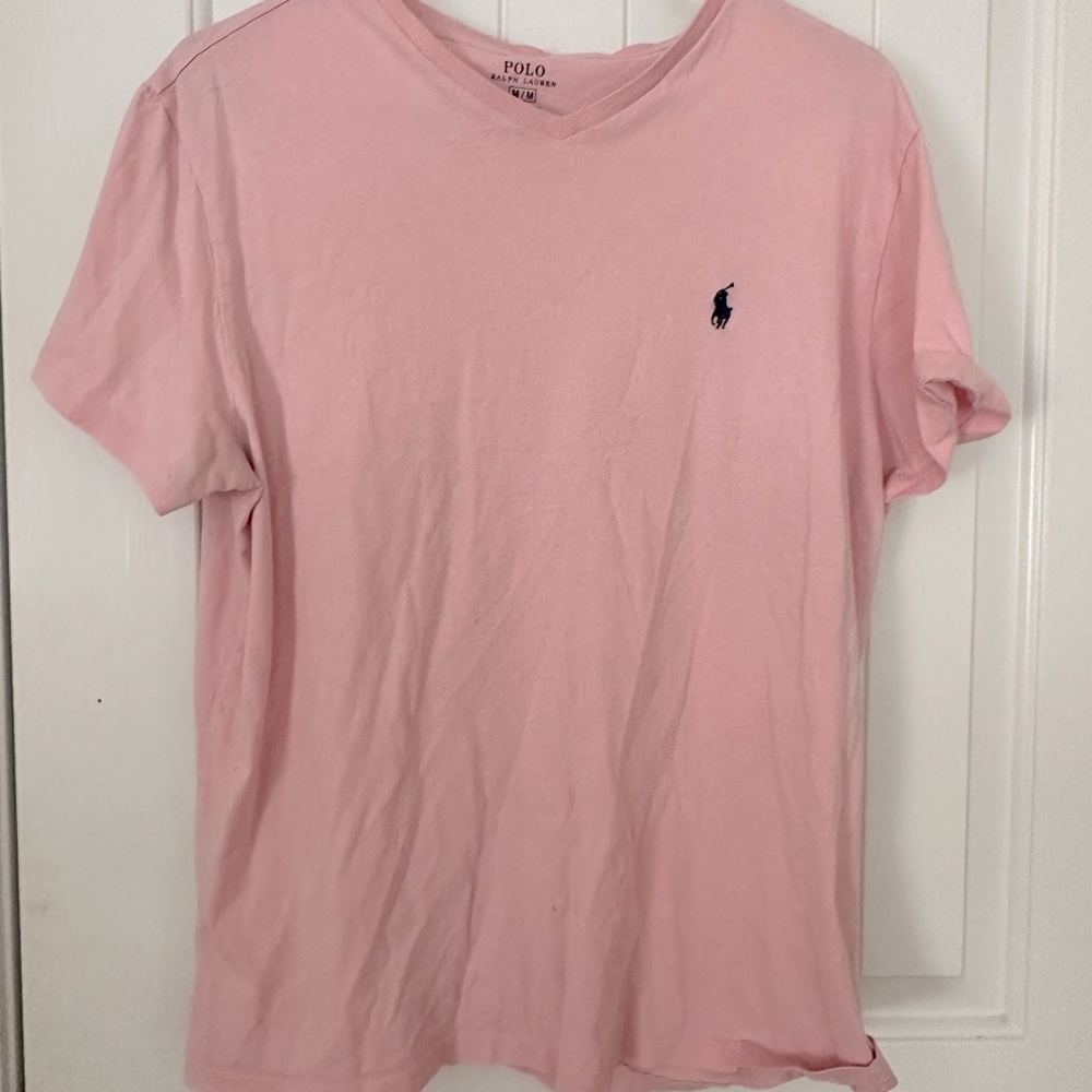 Pink women’s polo tee